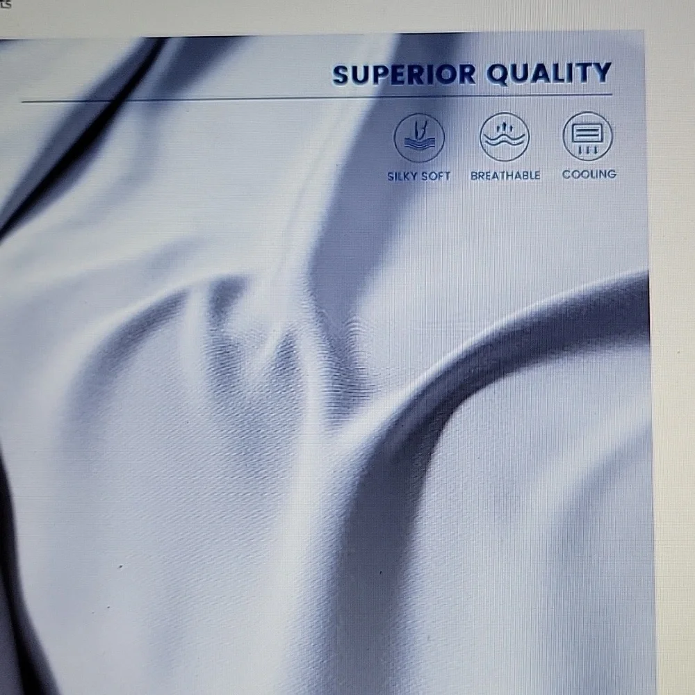 Naturefield light gray cooling bamboo sheet 4pc set soft breathable Cal King New